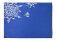 Декоративная салфетка «Снежинки», синяя
